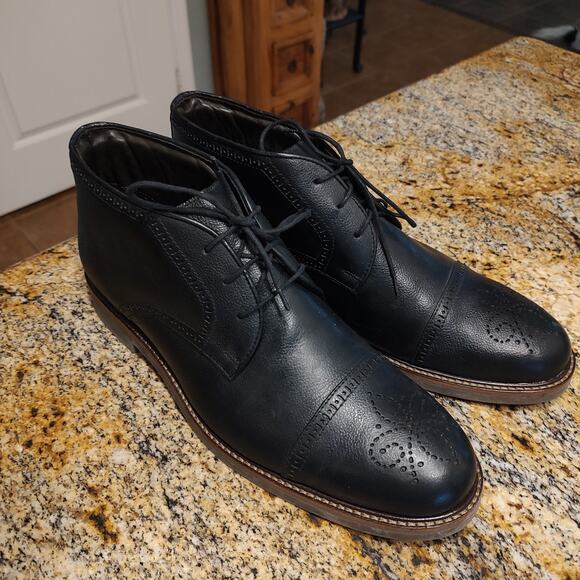 Marc Joseph Black Leather Chukka Boots Size 11.5, Made in Brazil, LVL 015 - Picture 3 of 15